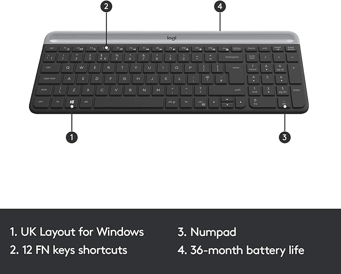 Logitech MK470 Slim gamingstoreuae Logitech MK470 Slim gamingstoreuae